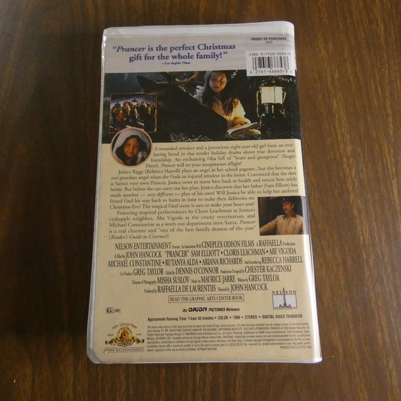 VHS Movie Prancer Starring Sam Elliott Cloris Leachman & Abe Vigoda by MGM - Picture 2 of 3